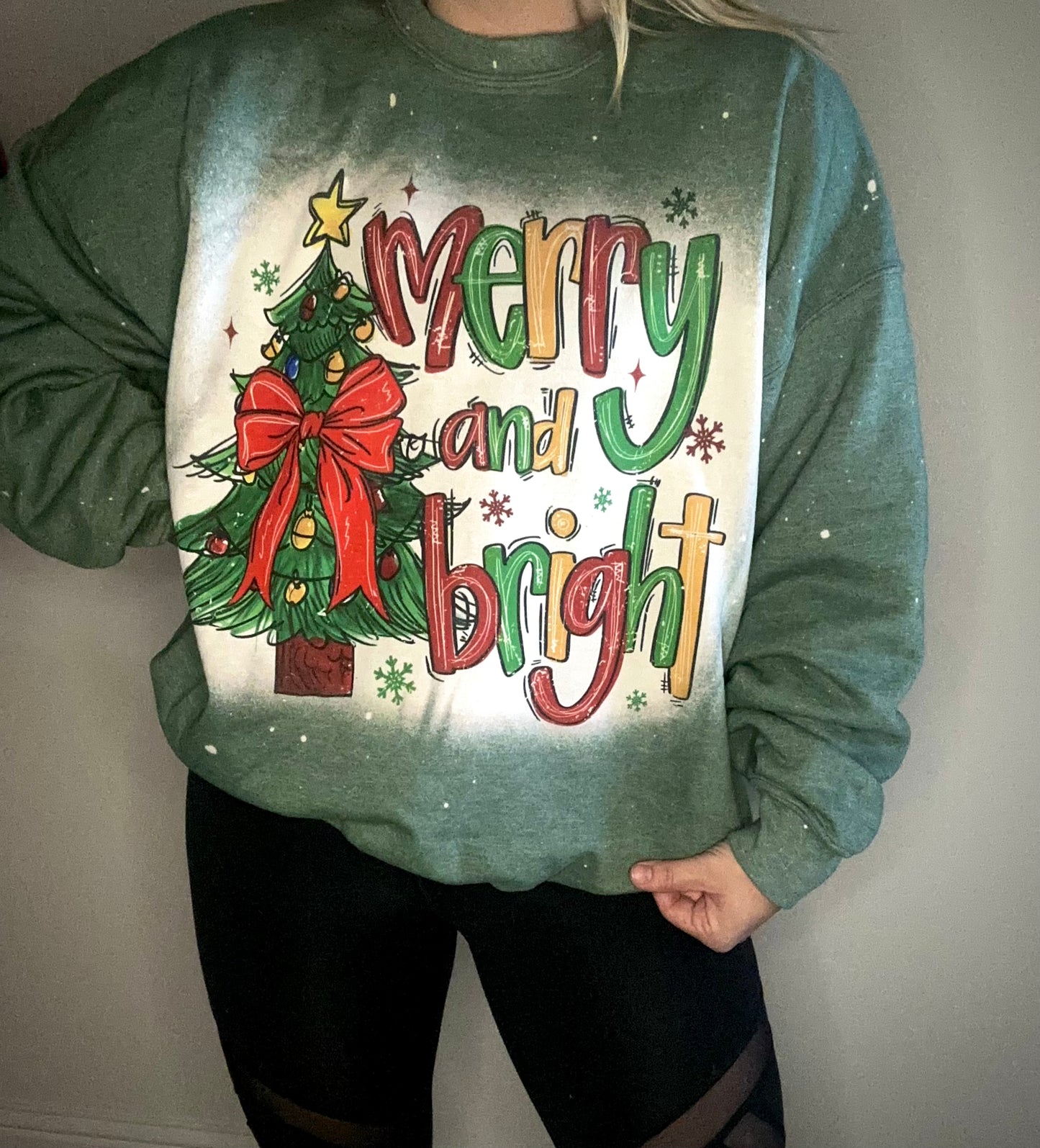 merry and bright tee/sweatshirt