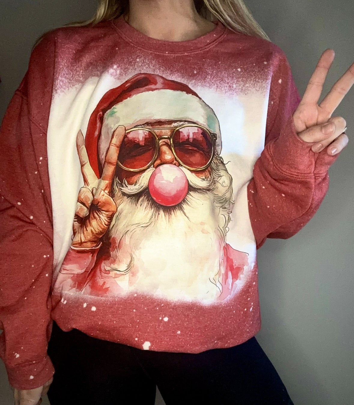 Peace santa tee/sweatshirt