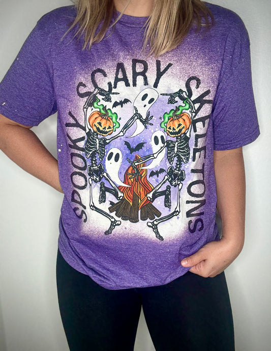 Spooky scary skeletons tee