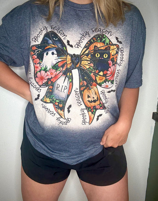 Spooky bow tshirt
