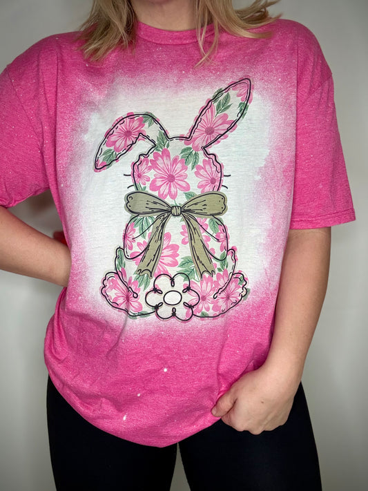 Floral bunny tee