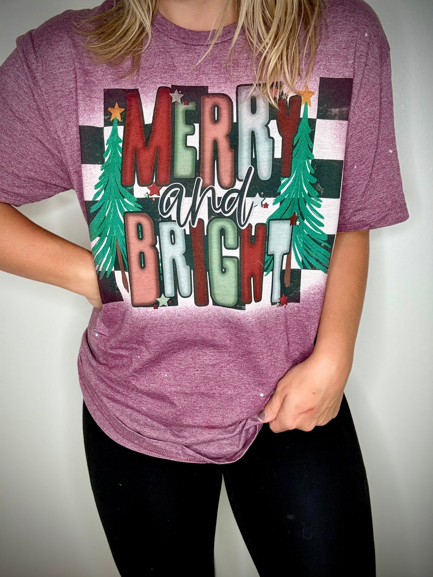 retro merry and bright tee/sweatshirt