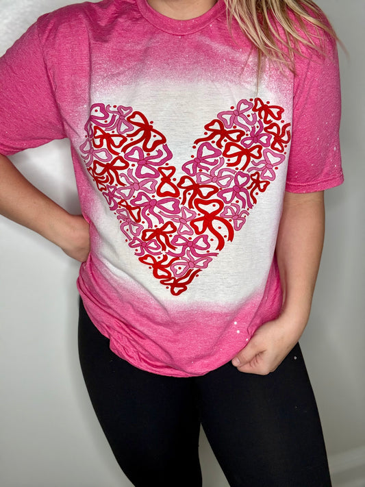 Bow heart tee