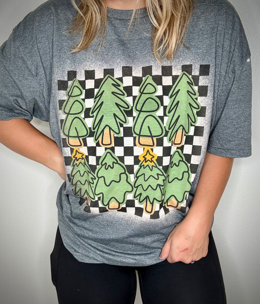 Checkered Tree Tee/sweatshirt