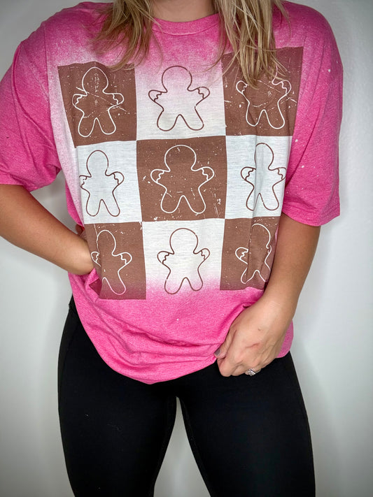 Checkered Gingerbread Tee