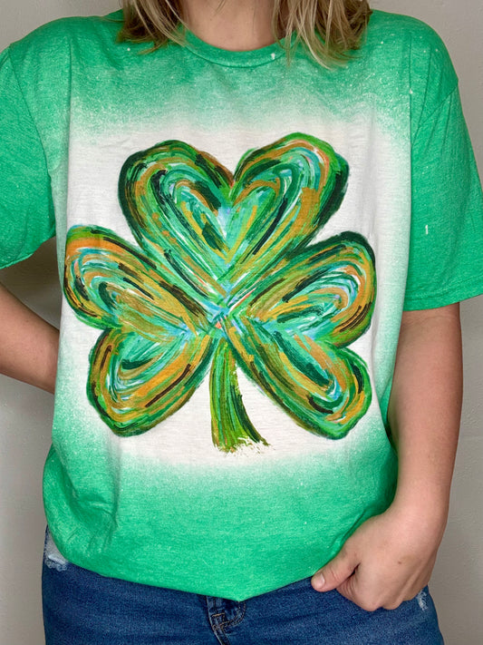 4 leaf clover tee