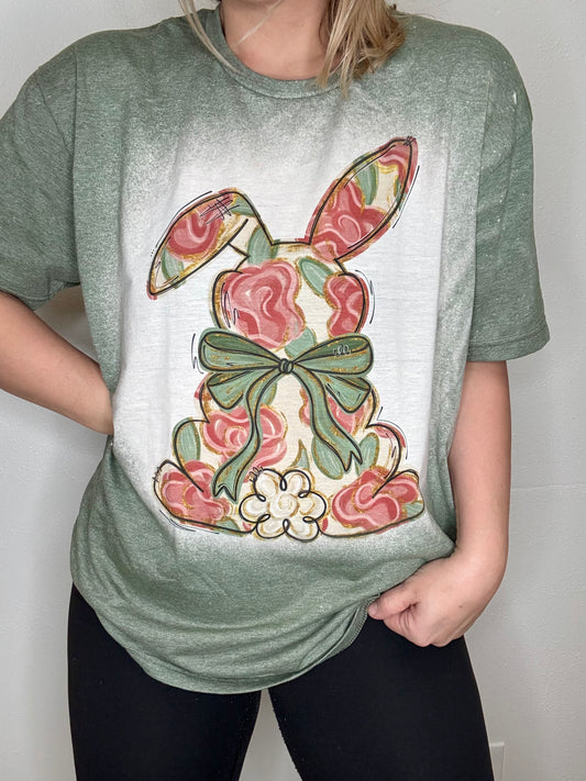 FLORAL BUNNY TEE