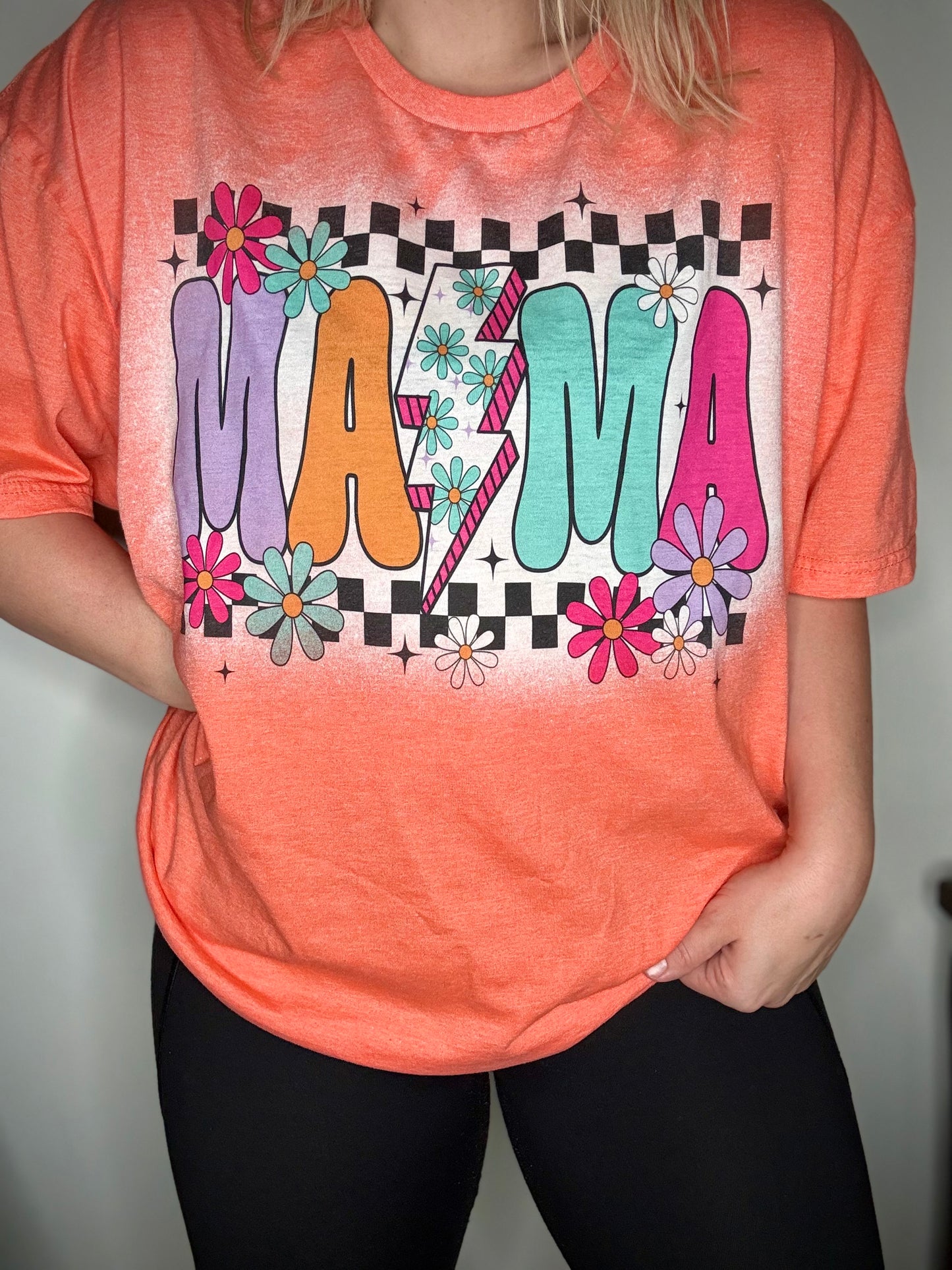 floral bolt mama tee