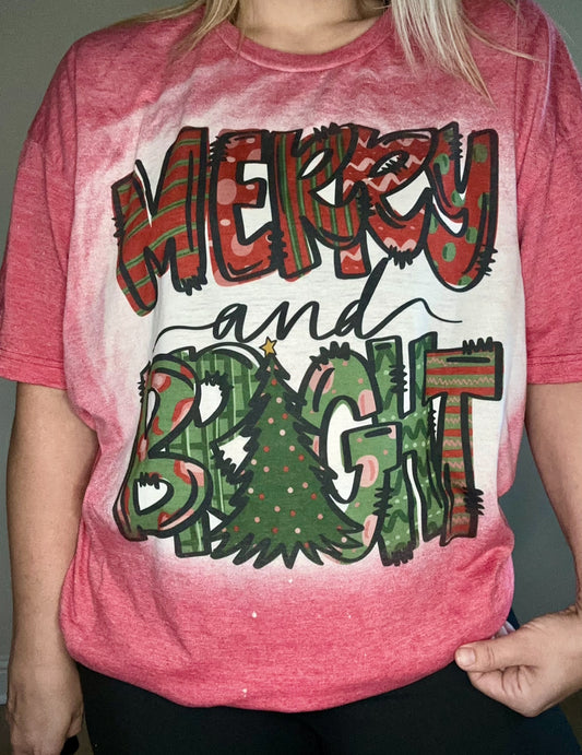 Merry and Bright tee/sweatshirt