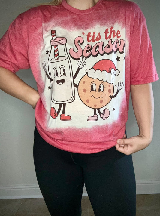 Tis the season - milk and cookies tee