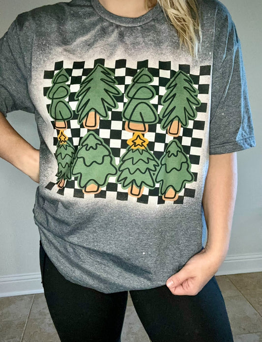 Checkered Tree Tee/sweatshirt