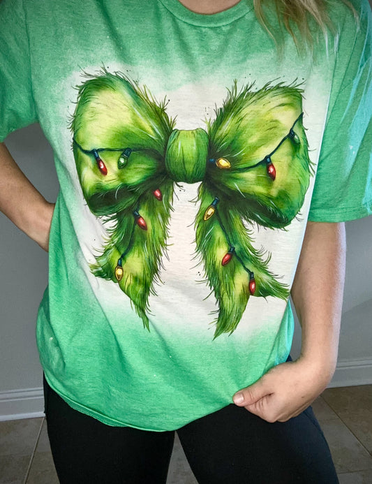 Grinch Bow Tee