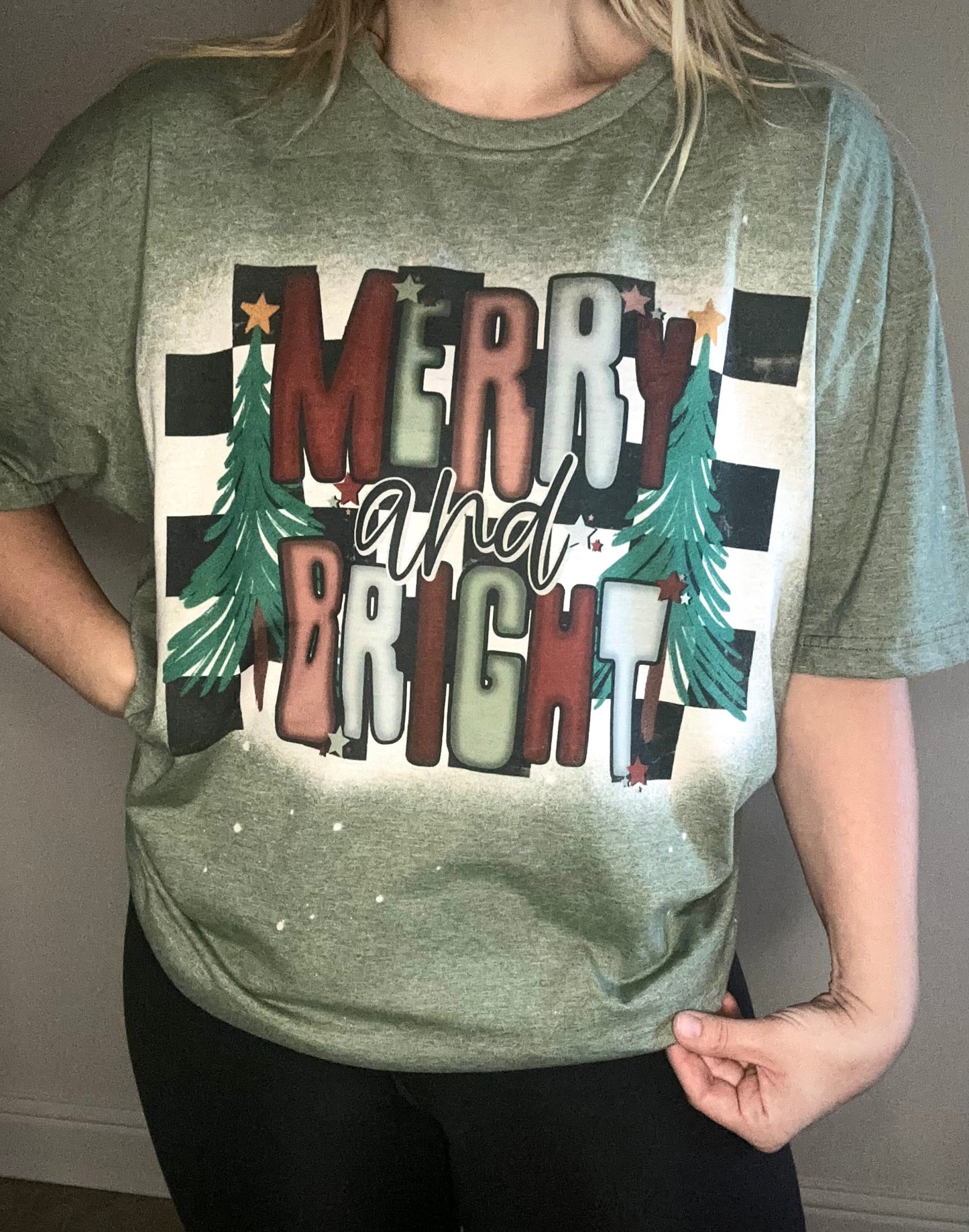 retro merry and bright tee/sweatshirt