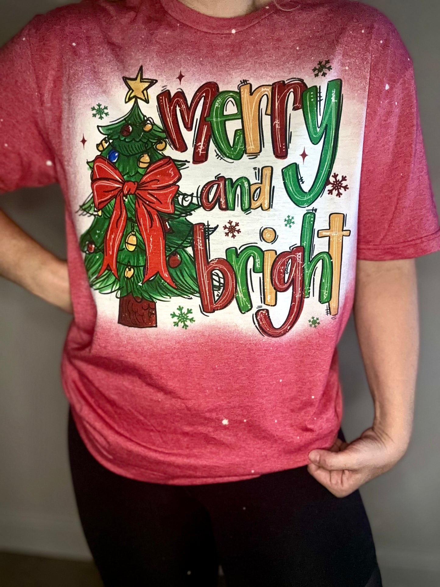 merry and bright tee/sweatshirt