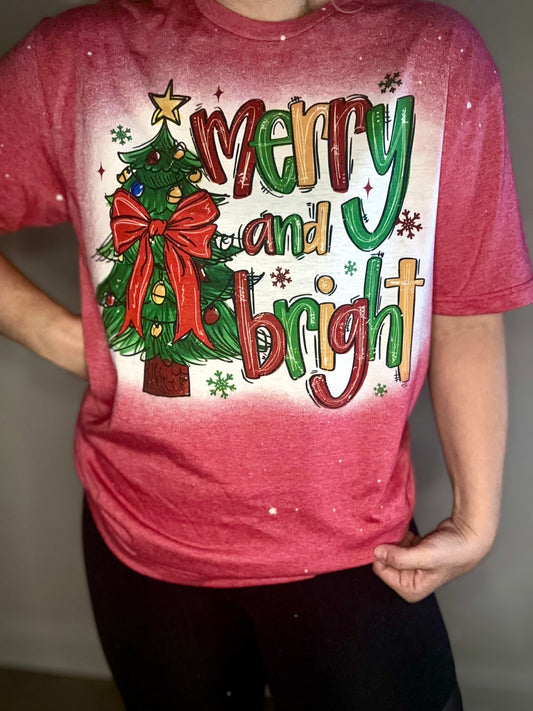 merry and bright tee/sweatshirt