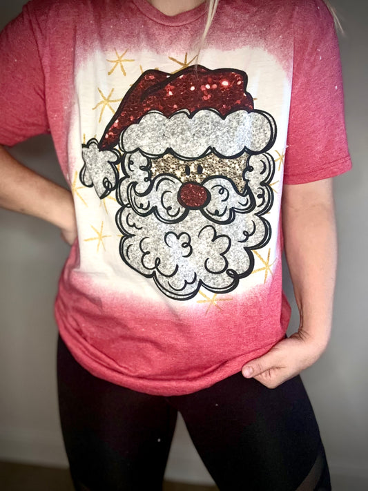 Sparkle Santa tee/sweatshirt