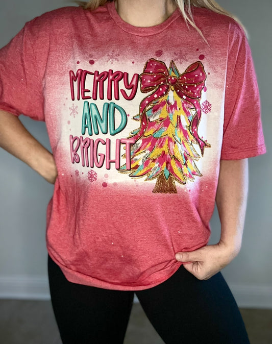 MERRY AND BRIGHT TREE TEE