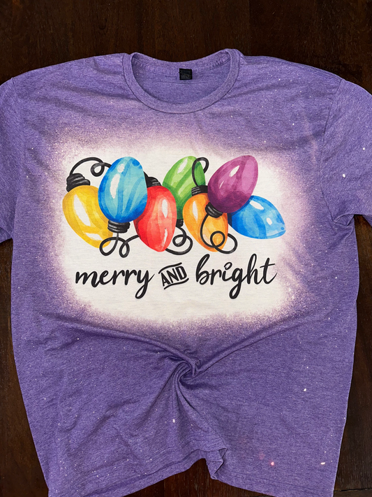 Merry and Bright ( light bulbs tshirt)