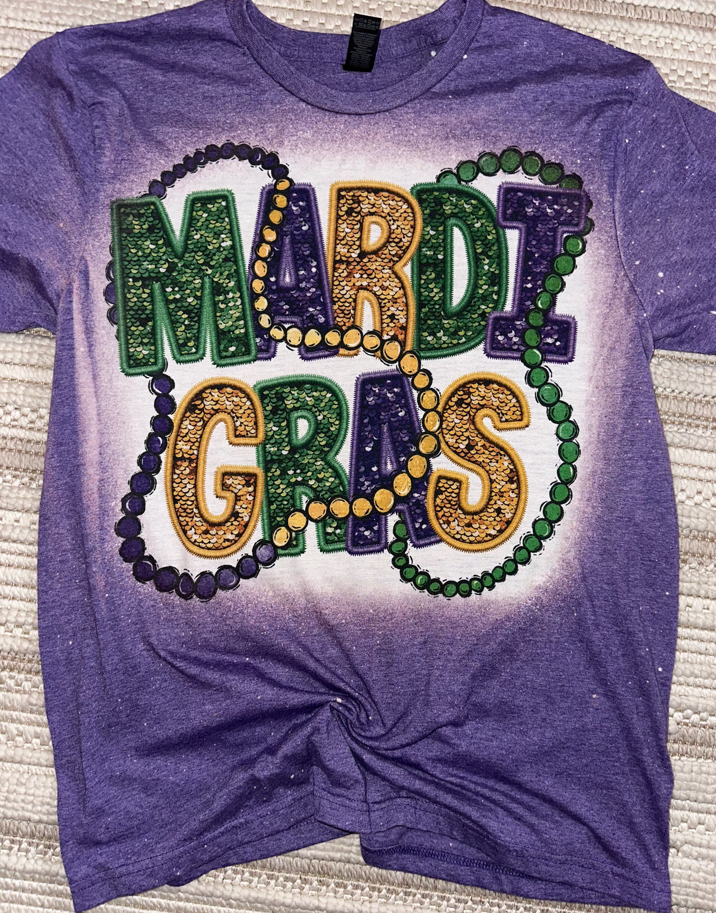 Mardi Gras beads tshirt